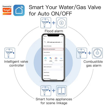 Smart water/gas valve system.