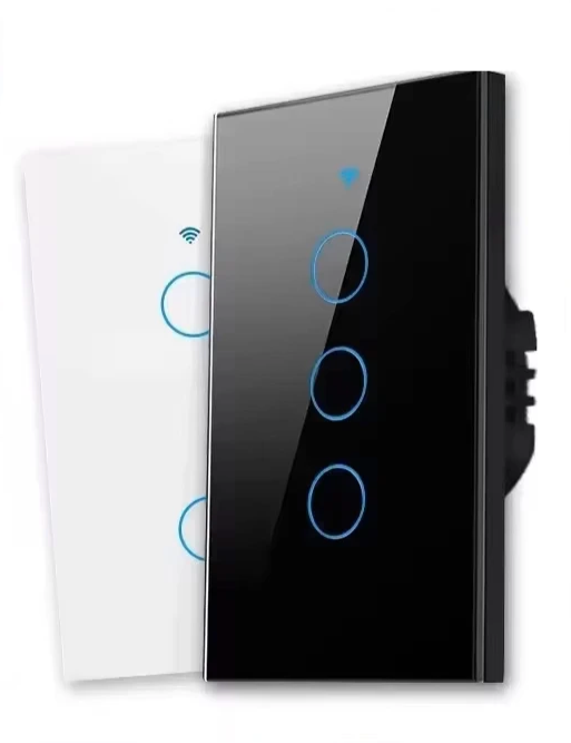 Black and white smart light switches.
