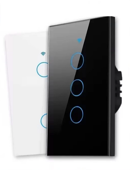 Black and white smart light switches.