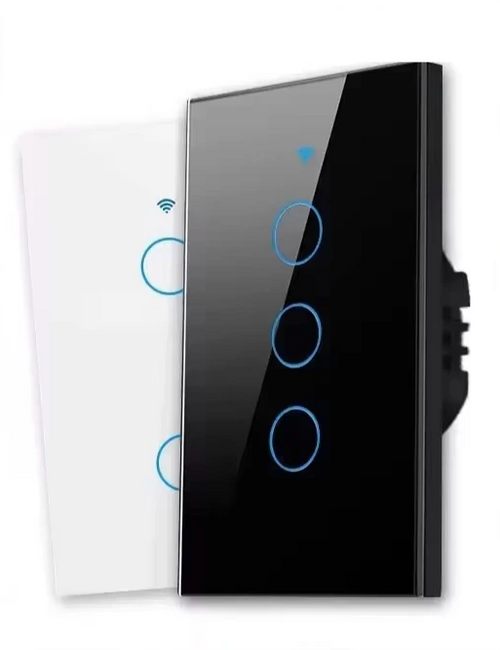 Black and white smart light switches.