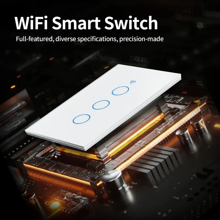 White WiFi smart switch.
