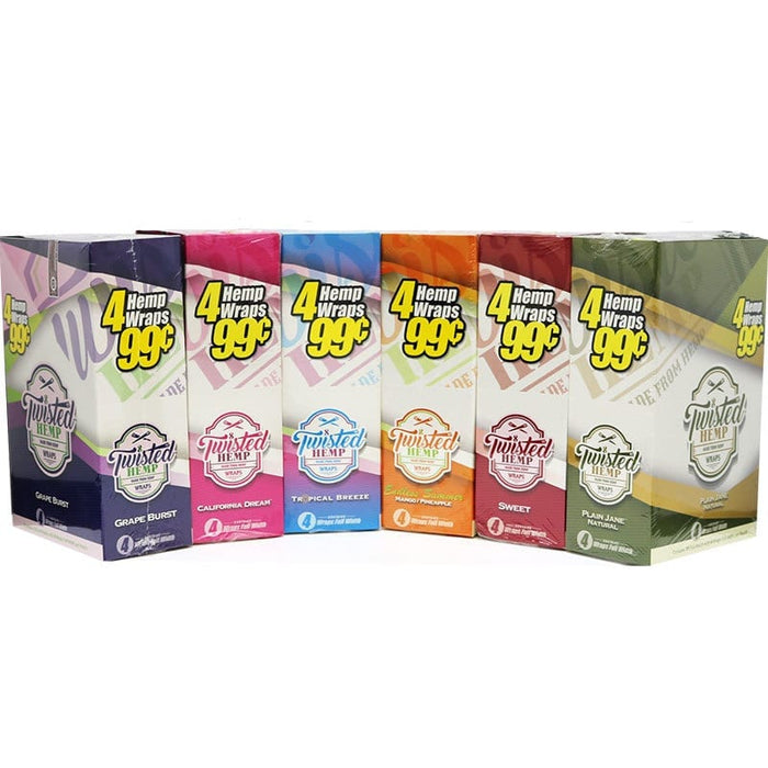 Twisted Hemp Wraps 4ct 15pk