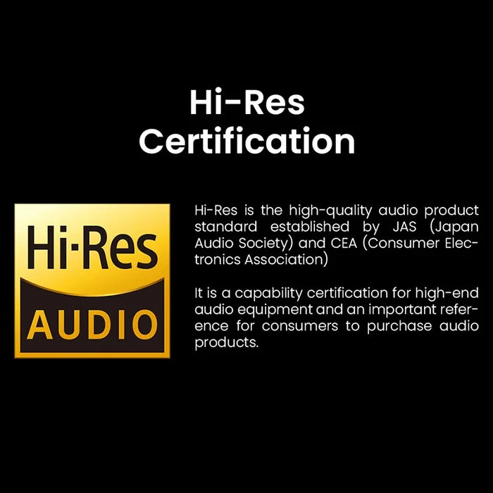 Hi-Res Audio certification.