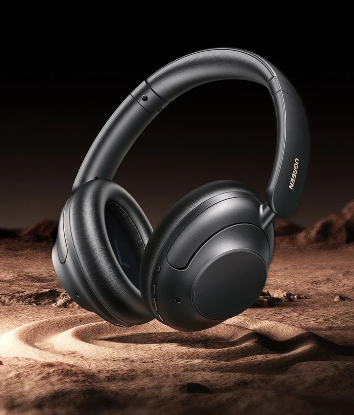 Black over-ear headphones.