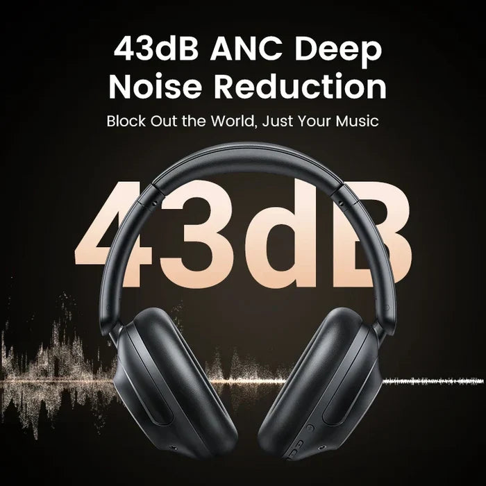 Black noise-canceling headphones.