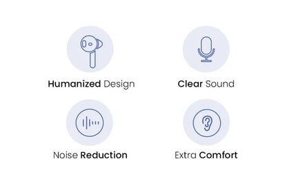 Earbud features icons.