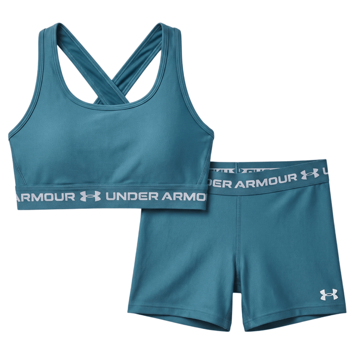 Under Armour Junior's 2 Piece Co Ord Set Mint T-Shirt & Shorts