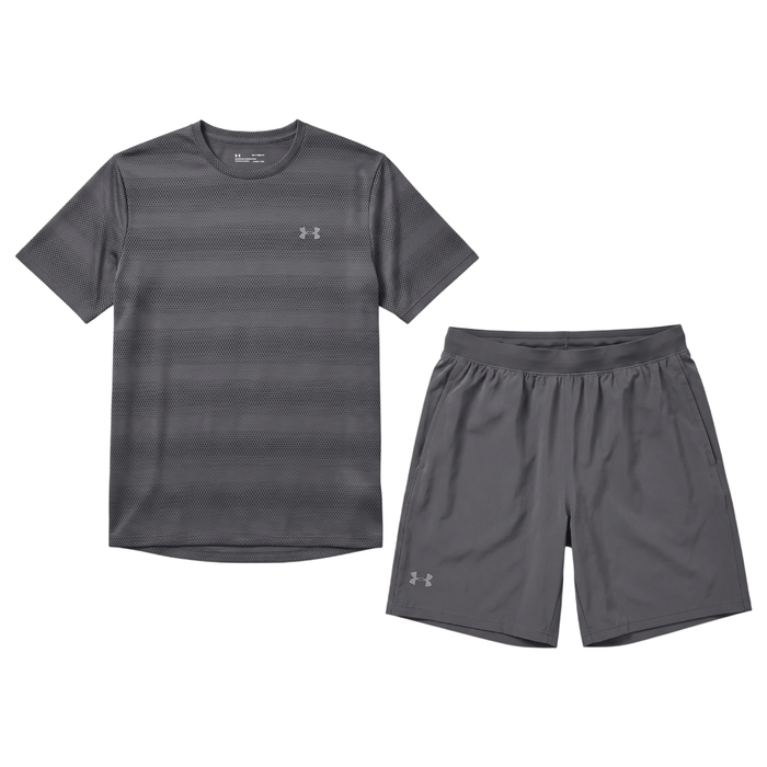 Under Armour Men's 2 Piece Co Ord Set Grey T-Shirt & Shorts