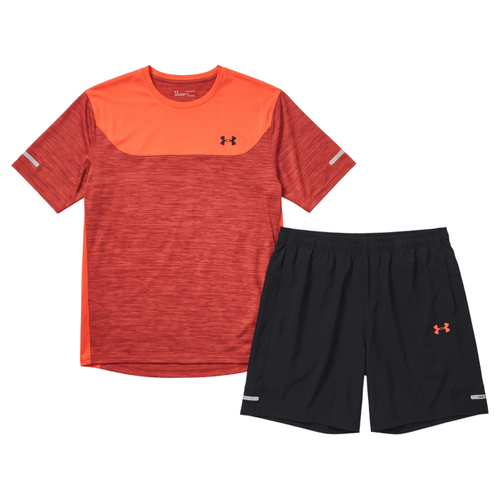 Under Armour Men's 2 Piece Co Ord Set Red/Black T-Shirt & Shorts