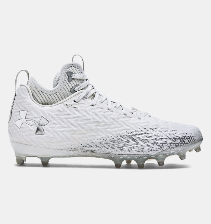 Under Armour Men's Spotlight Clone 3.0 MC Footwear Under Armour 7.5 White/Metallic Silver-100