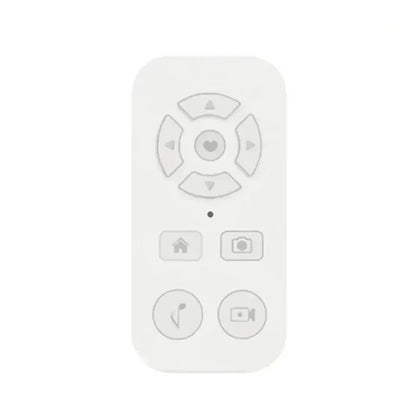 Remote control with directional pad and function buttons.