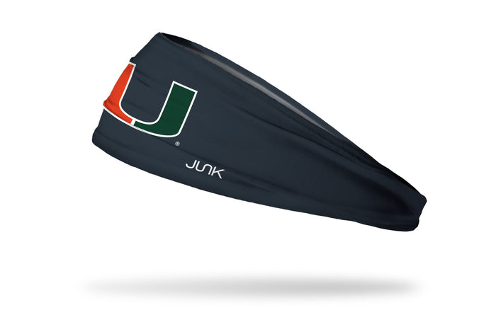 University of Miami: Logo Gray Big Bang Lite Headband - View 1