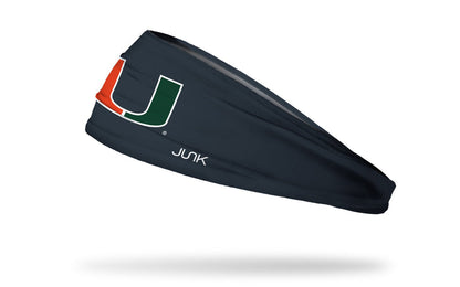 University of Miami: Logo Gray Big Bang Lite Headband - View 1
