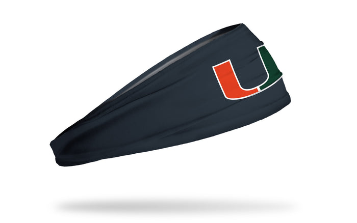 University of Miami: Logo Gray Big Bang Lite Headband - View 2