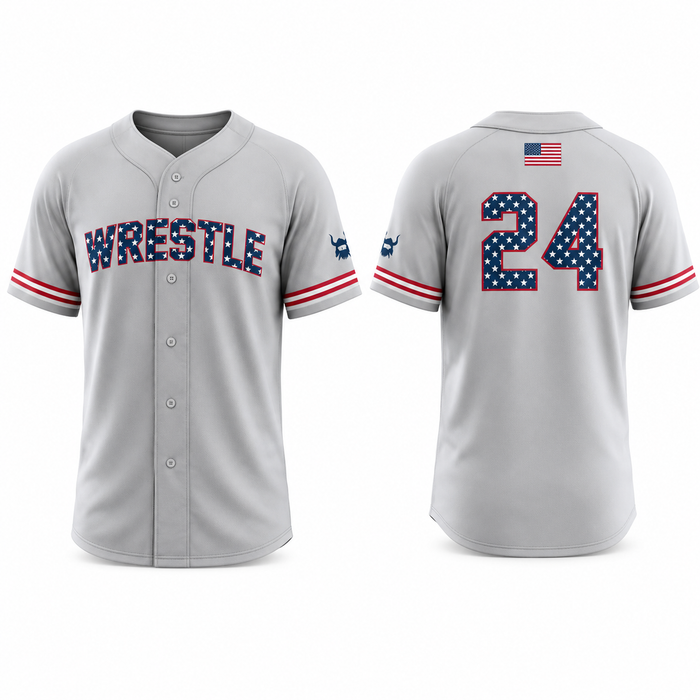 USA Wresle Baseball Jersey