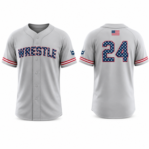 USA Wresle Baseball Jersey