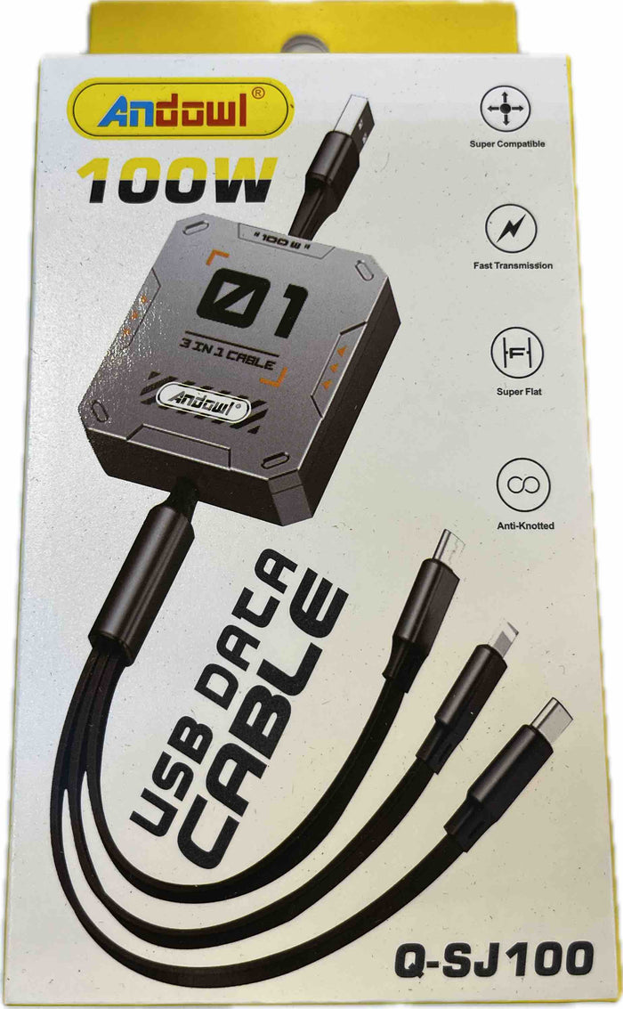 USB Data Cable-3in1 /Andowl/QSJ100