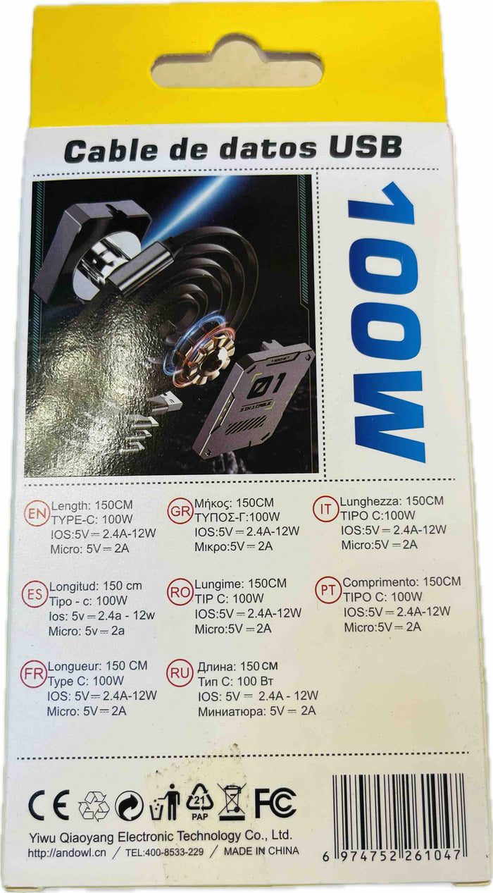 USB Data Cable-3in1 /Andowl/QSJ100