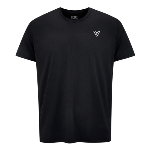 VCTRS Mens 2 Piece Co Ord Set Black T-Shirt featuring a sleek design and comfortable fit.