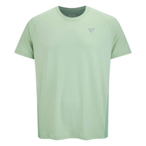 VCTRS Mens 3 Piece Co Ord Set Grey/Mint T-Shirt in mint green, part of a coordinated athletic outfit.