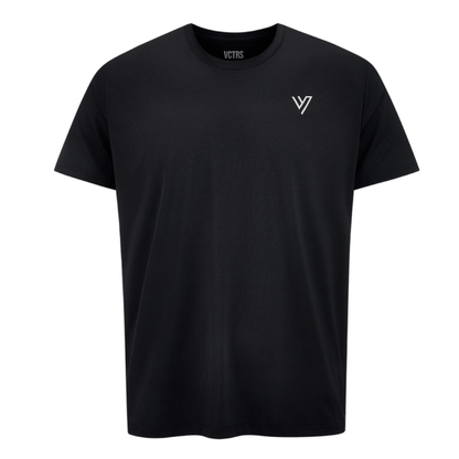 VCTRS Mens 2 Piece Co Ord Set Black T-Shirt with a modern fit and sleek design.