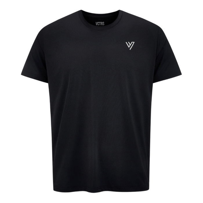 VCTRS Mens 2 Piece Co Ord Set Black T-Shirt featuring a sleek design and comfortable fit.