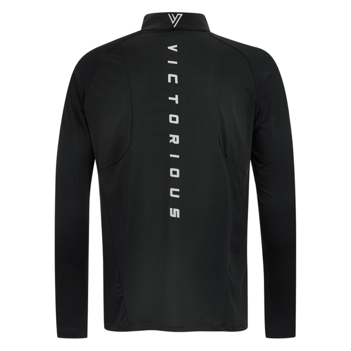 VCTRS Mens 2 Piece Co Ord Set Black Top with VICTORIOUS design on the back
