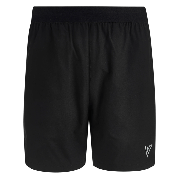 vctrs mens 2 piece co ord set black shorts with elastic waistband and logo detail