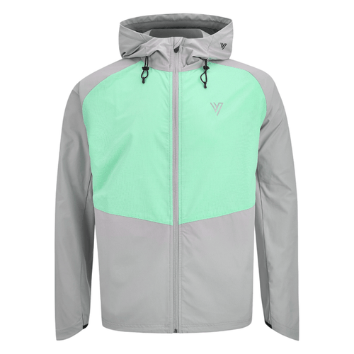 VCTRS Mens 3 Piece Co Ord Set featuring a grey and mint jacket with a modern design.
