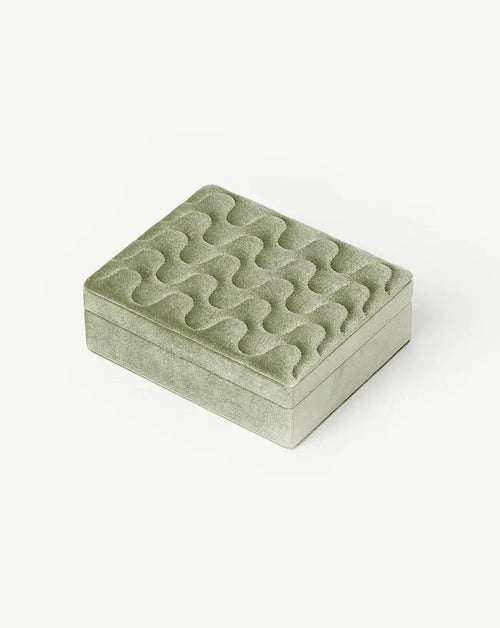 Velvet Jewellery Box | Sage Green Accessories Missoma