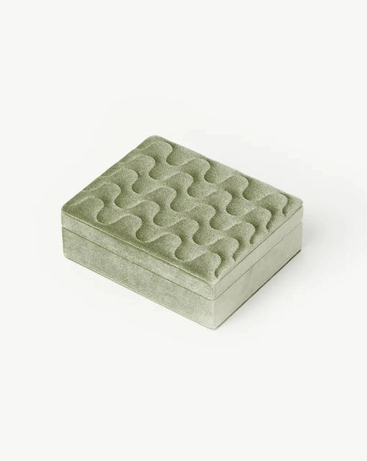 Velvet Jewellery Box | Sage Green Accessories Missoma