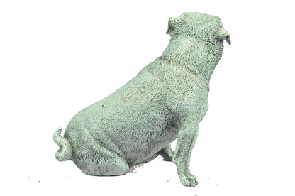 Vienna Bronze Miniature Pug Dog Bronze Sculpture White Patina Masterpiece Figure