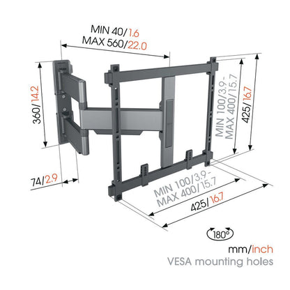 Vogels ELITE TVM 5445 Full-Motion TV Wall Mount black