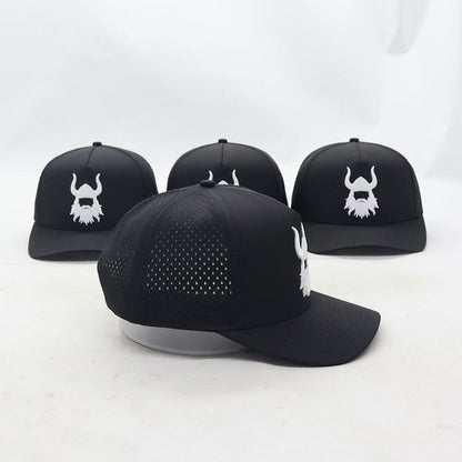 Warrior Black 5 Panel Laser Mesh Hat