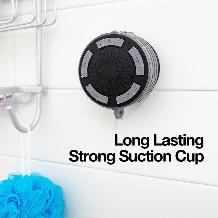Suction_Cup with bluetooth speaker in shower