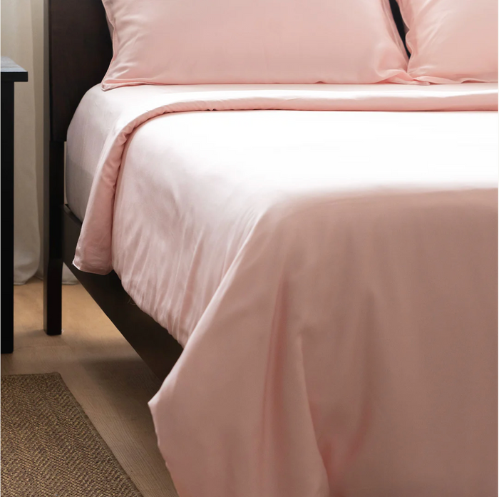 Weavve Home Lyocell Duvet Cover Super Single Size Blush Pink