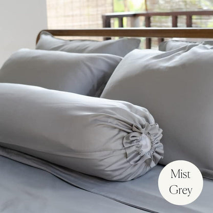 Weavve Home Signature Tencel Duvet Cover Set Queen Size Mist Grey