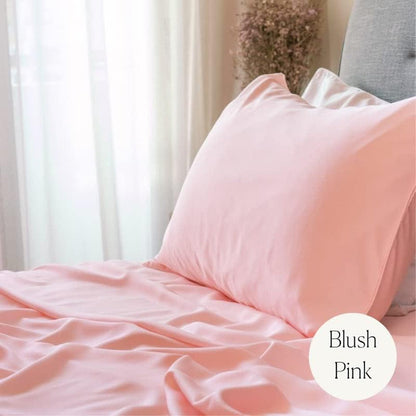 Weavve Home Signature Tencel Fitted Sheet California King Size Blush Pink