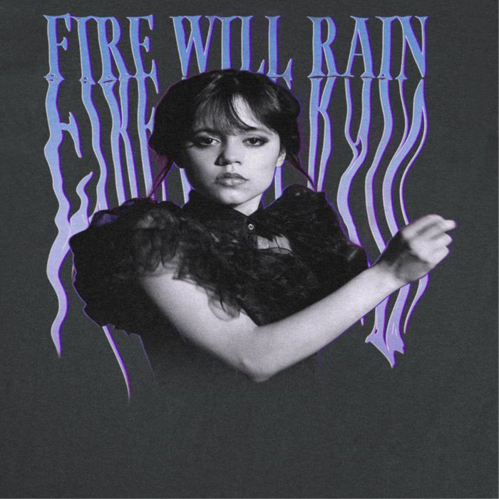 Wednesday Fire Will Rain Dance Black T-Shirt