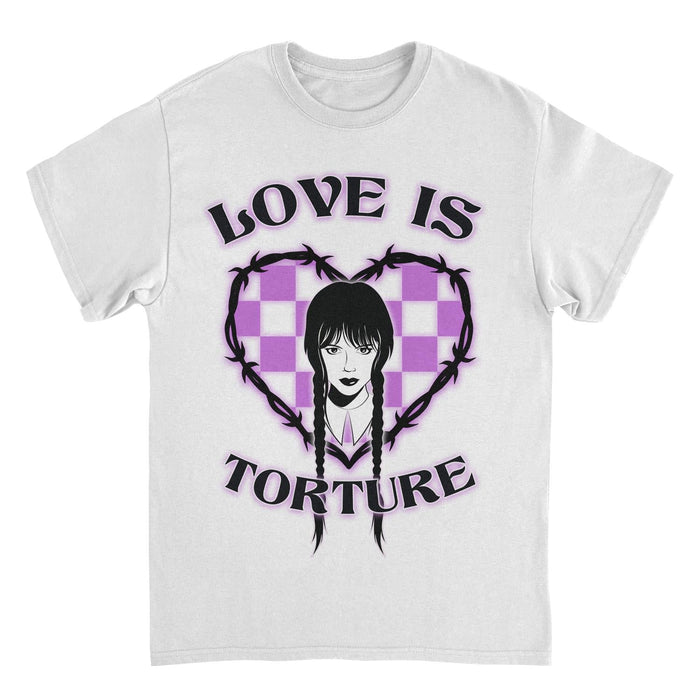 Wednesday Love is Torture White T-Shirt