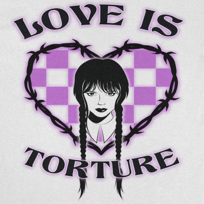 Wednesday Love is Torture White T-Shirt