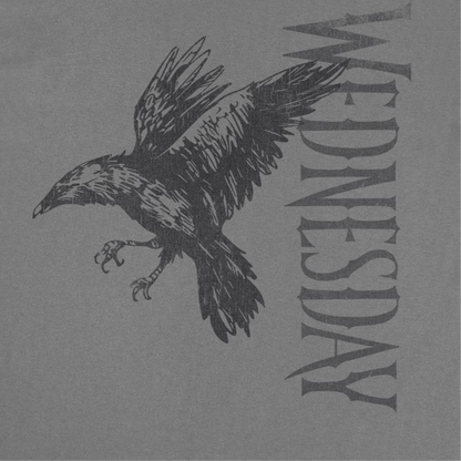 Wednesday Raven 2 Charcoal T-Shirt