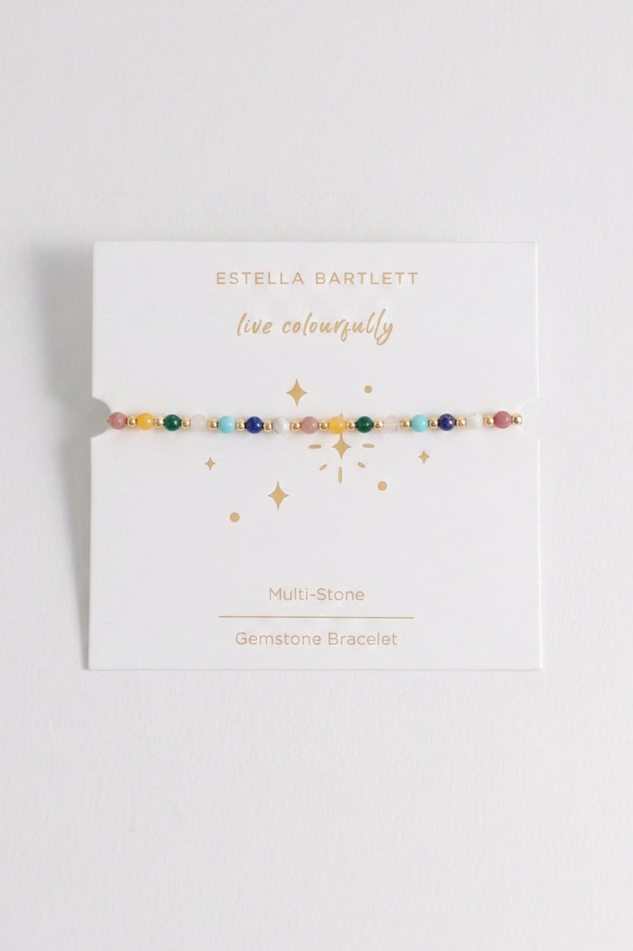 Wellness Mixed Gemstone Stretch Sienna Bracelet