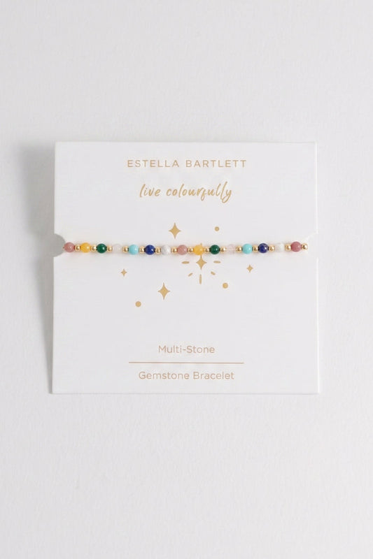 Wellness Mixed Gemstone Stretch Sienna Bracelet