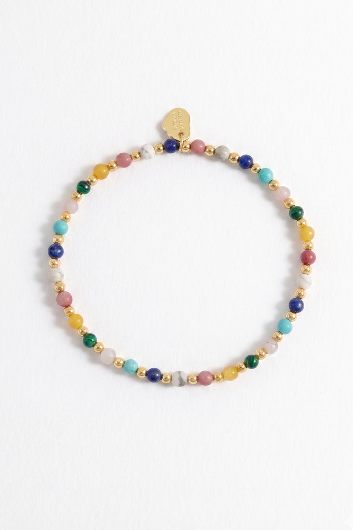Wellness Mixed Gemstone Stretch Sienna Bracelet