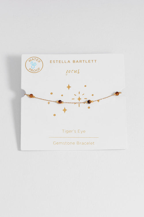 Wellness Tiger's Eye Beaded Chain Bracelet