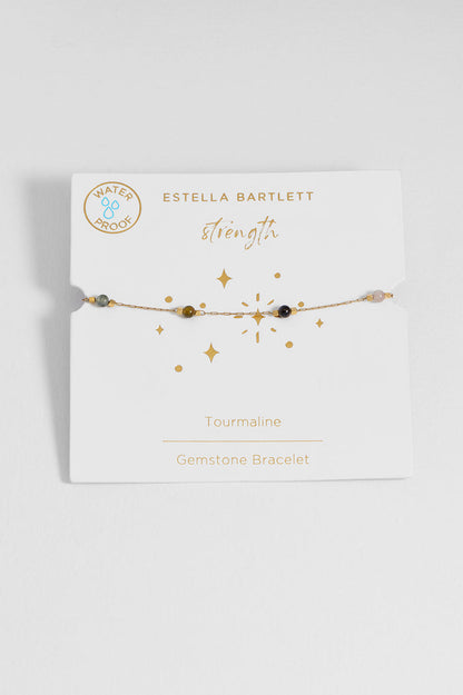 Wellness Tourmaline Beaded Chain Bracelet