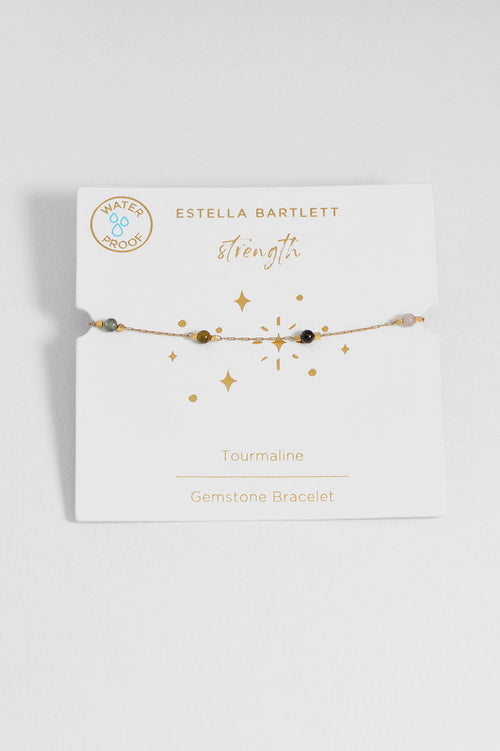 Wellness Tourmaline Beaded Chain Bracelet