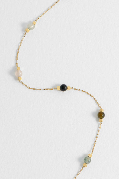 Wellness Tourmaline Beaded Chain Bracelet