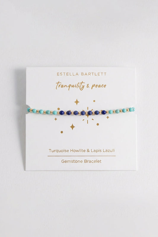 Wellness Turquoise Howlite & Lapis Lazuli Stretch Sienna Bracelet